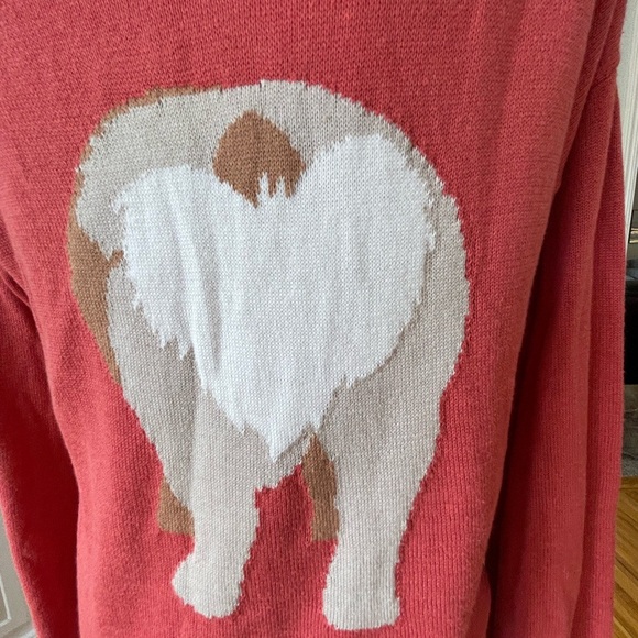 Corgi sweater by Time & Tru size S 4/6 long sleeve corgi with crown Corgi butt - Picture 11 of 15